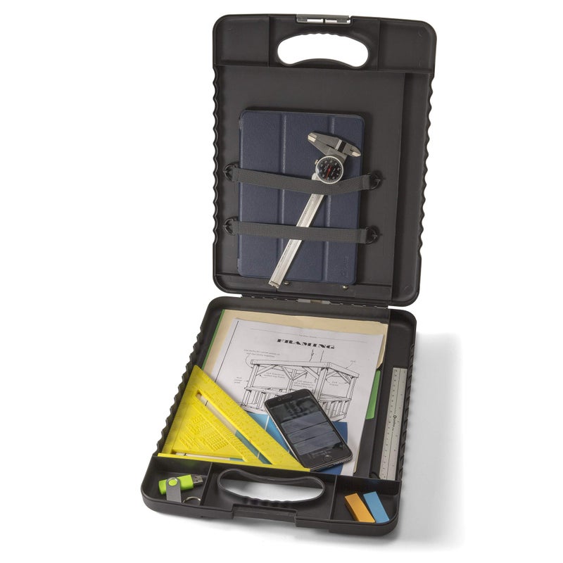 Officemate Letter/A4 Size Deluxe Tablet Clipboard Case, Charcoal (83315) - Image 3
